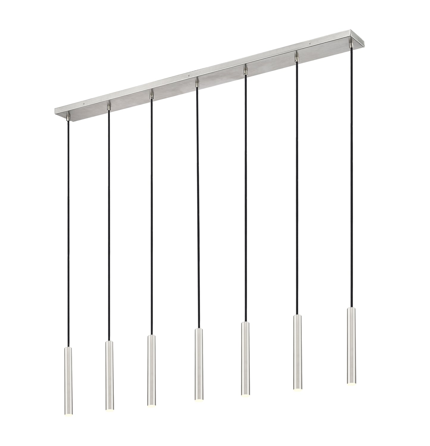 919MP12-7L-BN-LED - Forest 7 Light Linear 54" Chandelier - Brushed Nickel