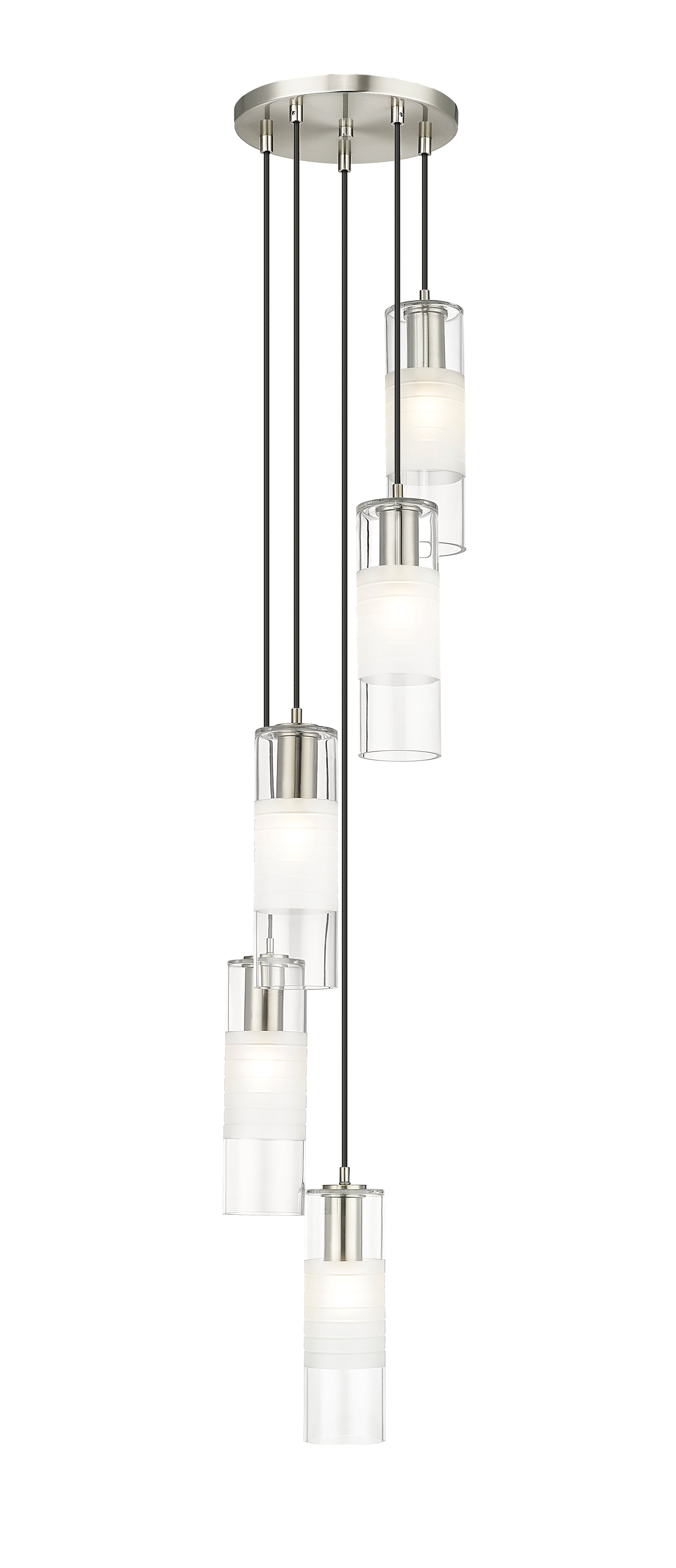 824P-5R-BN - Alton 5 Light 12" Chandelier - Brushed Nickel