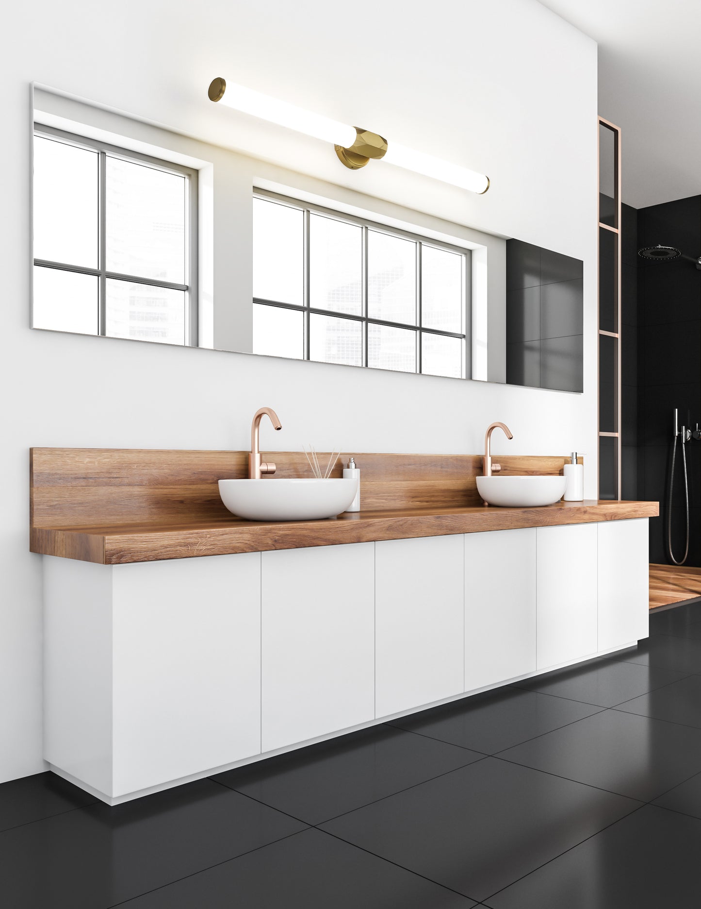 1010-40W-MGLD-LED - Cooper 1 Light 40" Vanity - Modern Gold