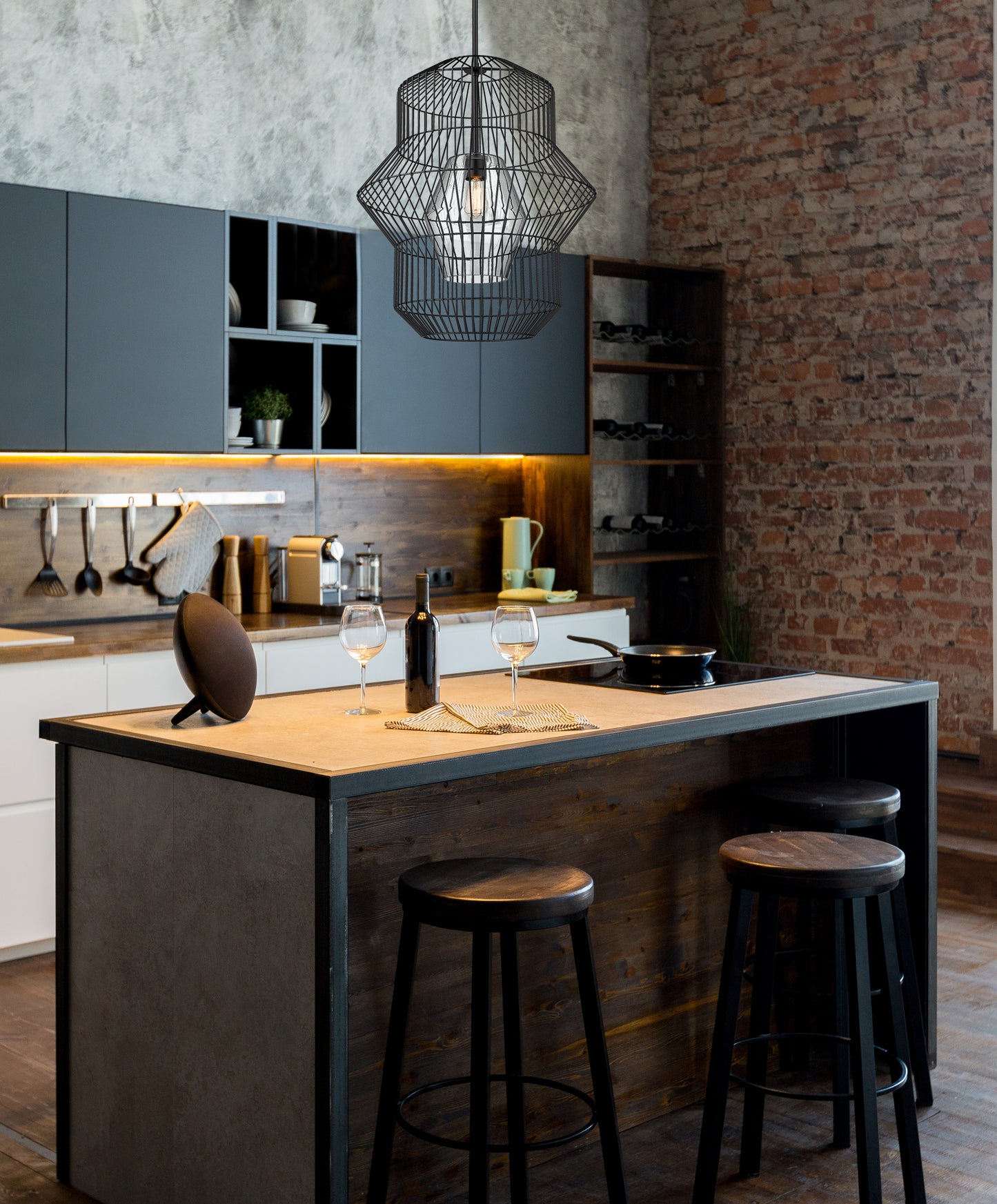 1941P24-MB - Orsay 1 Light 24" Pendant - Matte Black
