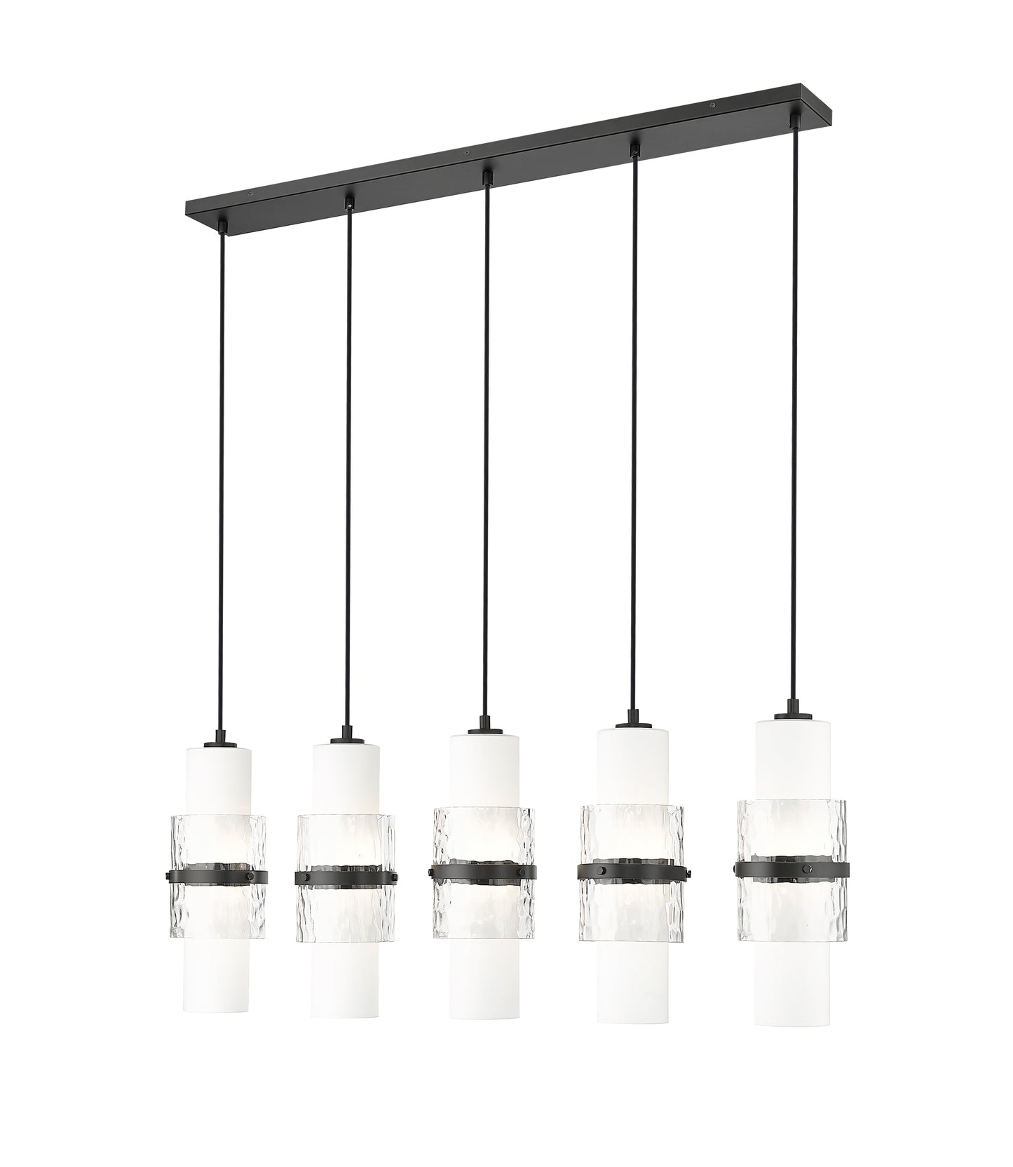 1946P-5L-MB - Cayden 5 Light Linear 42" Chandelier - Matte Black