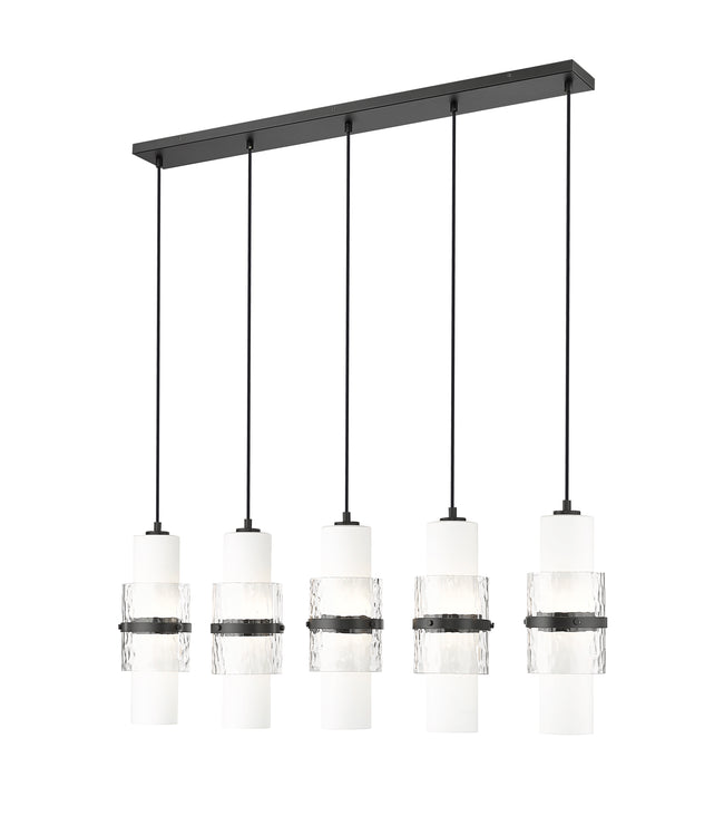 1946P-5L-MB - Cayden 5 Light Linear 42" Chandelier - Matte Black