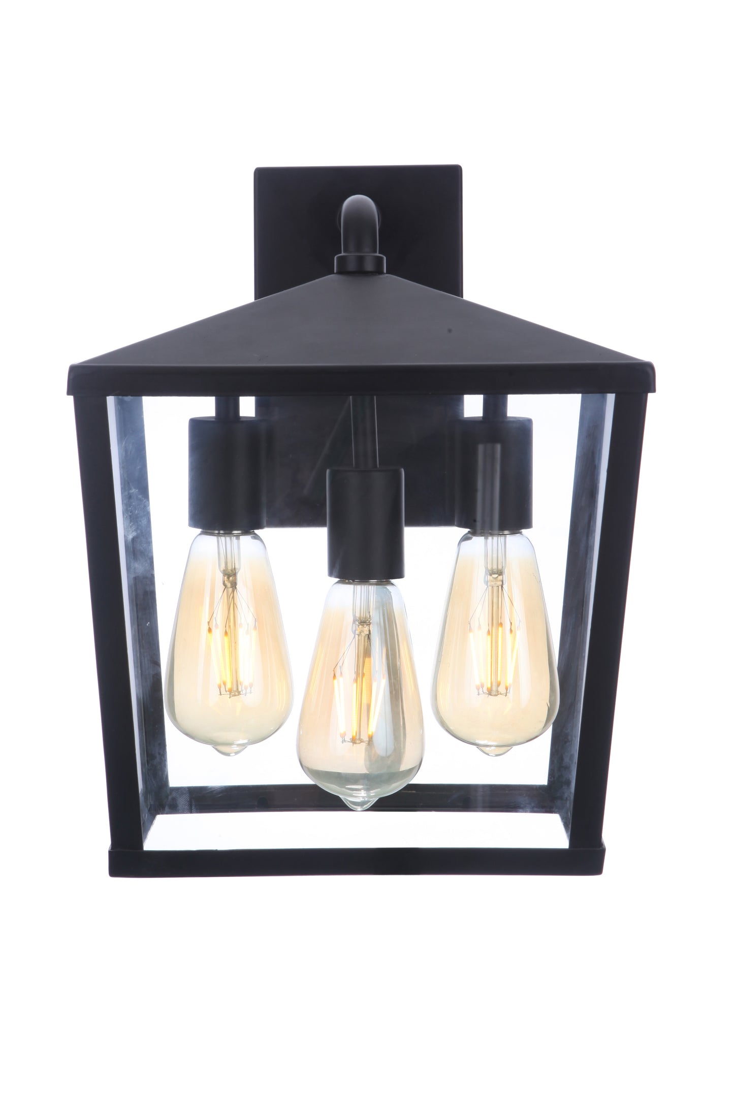 ZA4624-MN - Olsen 3 Light 13.38" High Outdoor Wall Lantern - Midnight
