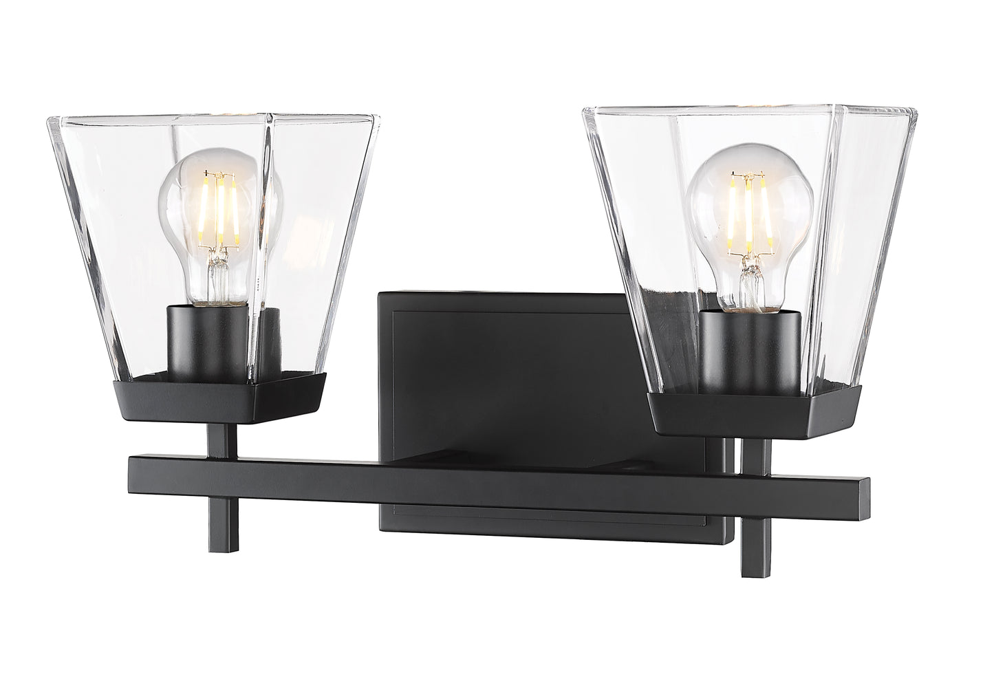 819-2V-MB - Lauren 2 Light 16" Vanity - Matte Black