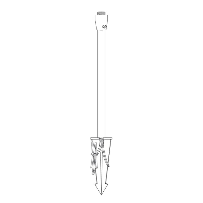 ALSTEM18-LED - 18" Cast Brass Path Light Stem with G4 LED Lamp