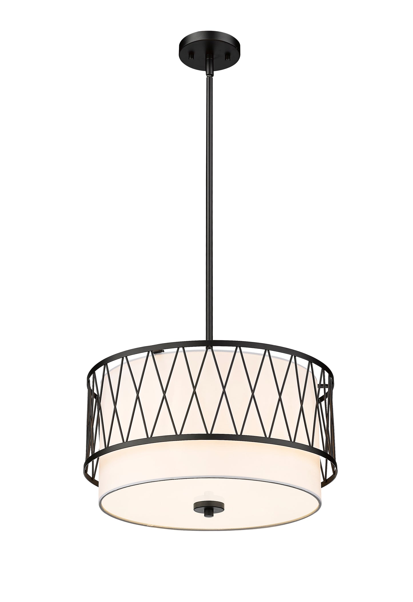 198-17MB - Dalton 3 Light 17" Pendant - Matte Black