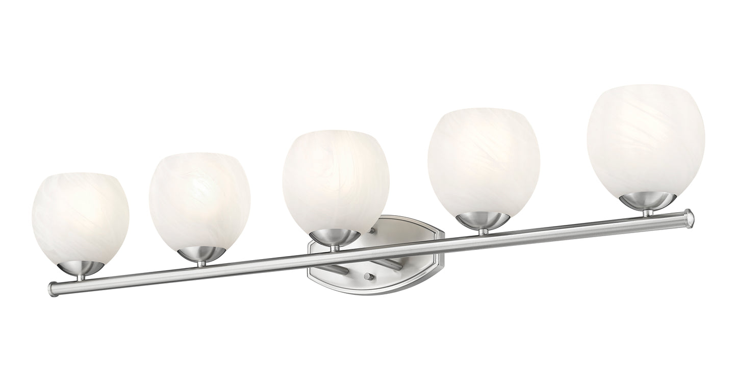 1963-5V-BN - Colette 5 Light 42" Vanity - Brushed Nickel