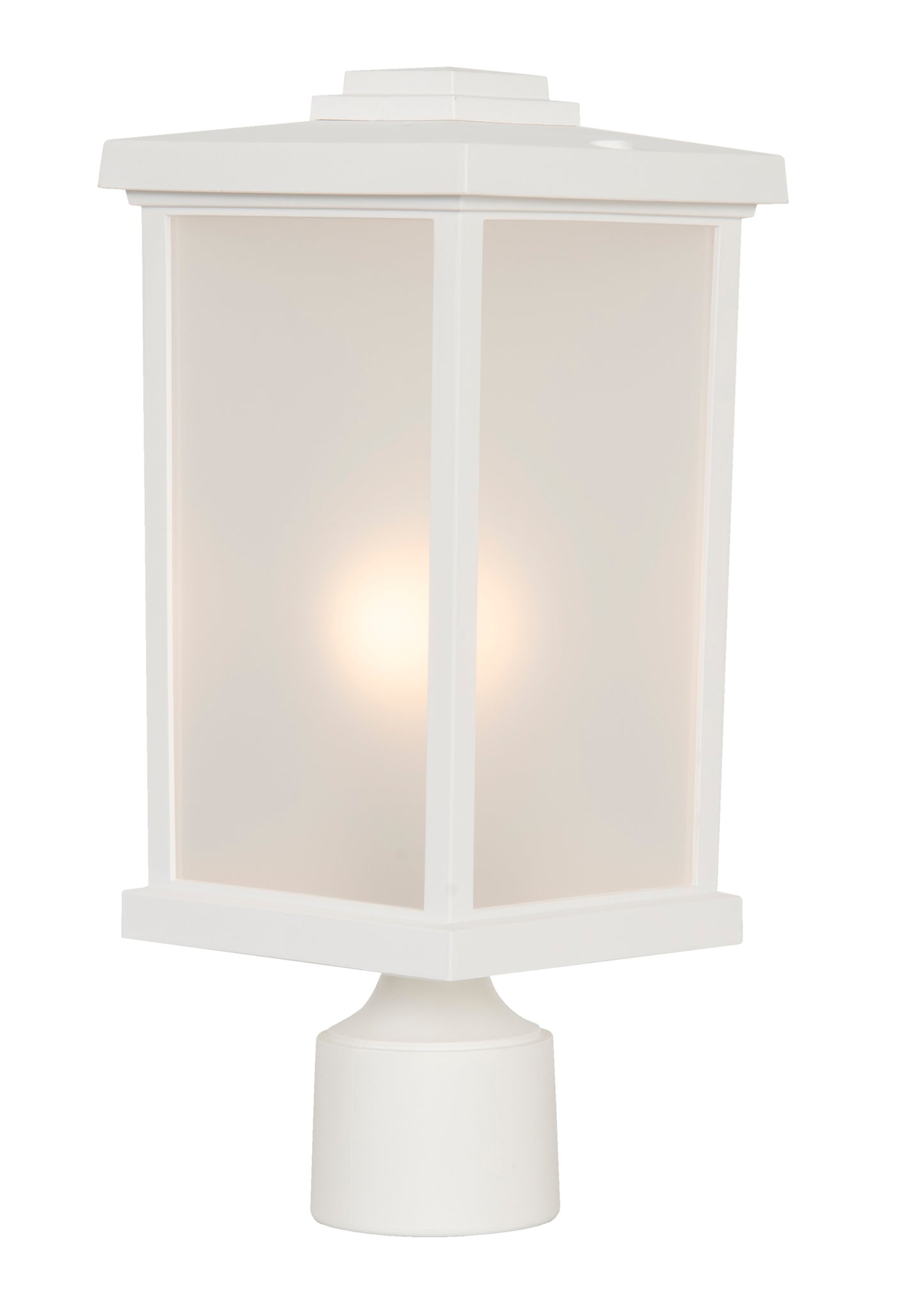 ZA2415-TW - Resilience Lanterns 1 Light 15" High Post Mount - Textured White