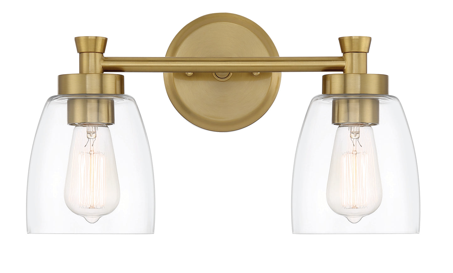 12716SB2 - Henning 2 Light 16" Wide Vanity Light - Satin Brass