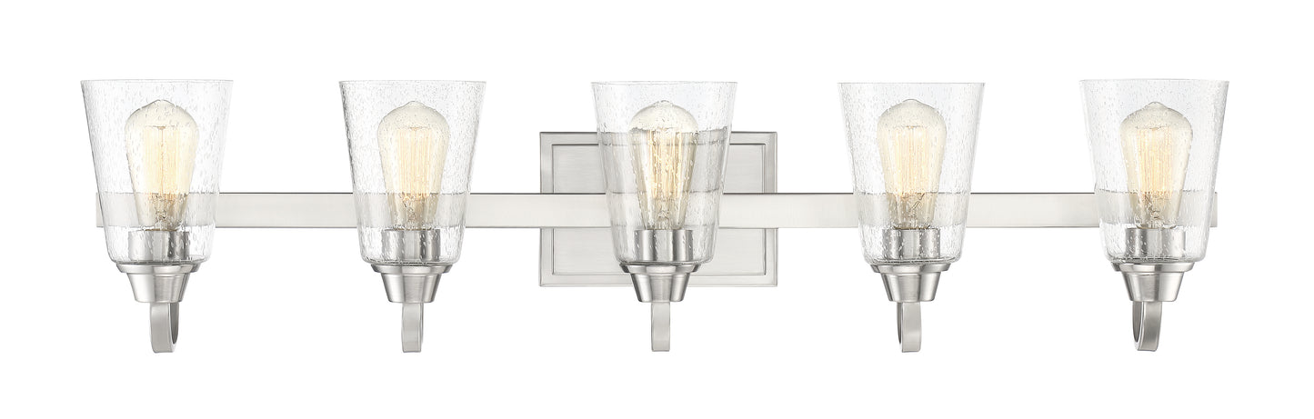 41905-BNK-CS - Grace 5 Light 37" Wide Vanity Light - Brushed Nickel