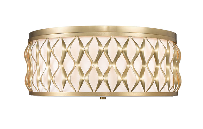 1948F20-MGLD - Harden 5 Light Flush 20" mount - Modern Gold