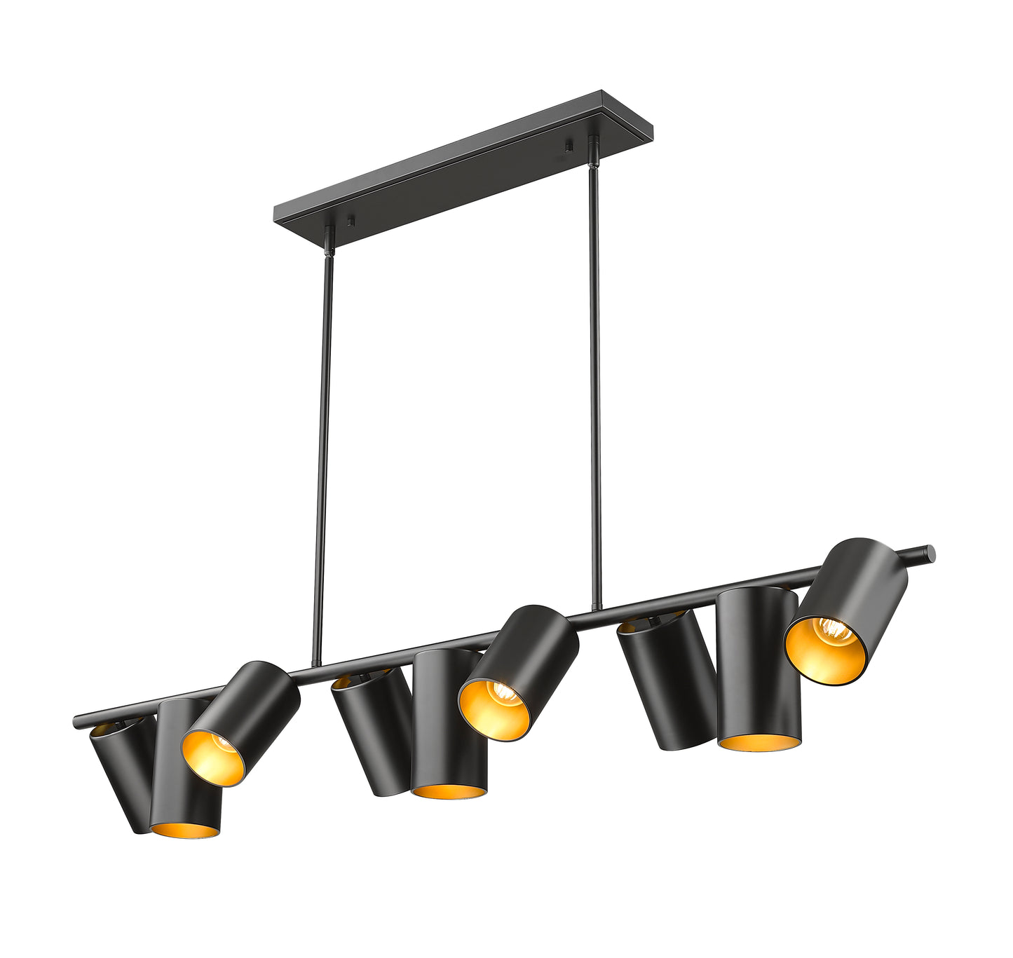 7520-9L-MB - Lumina 9 Light Linear 55" Chandelier - Matte Black