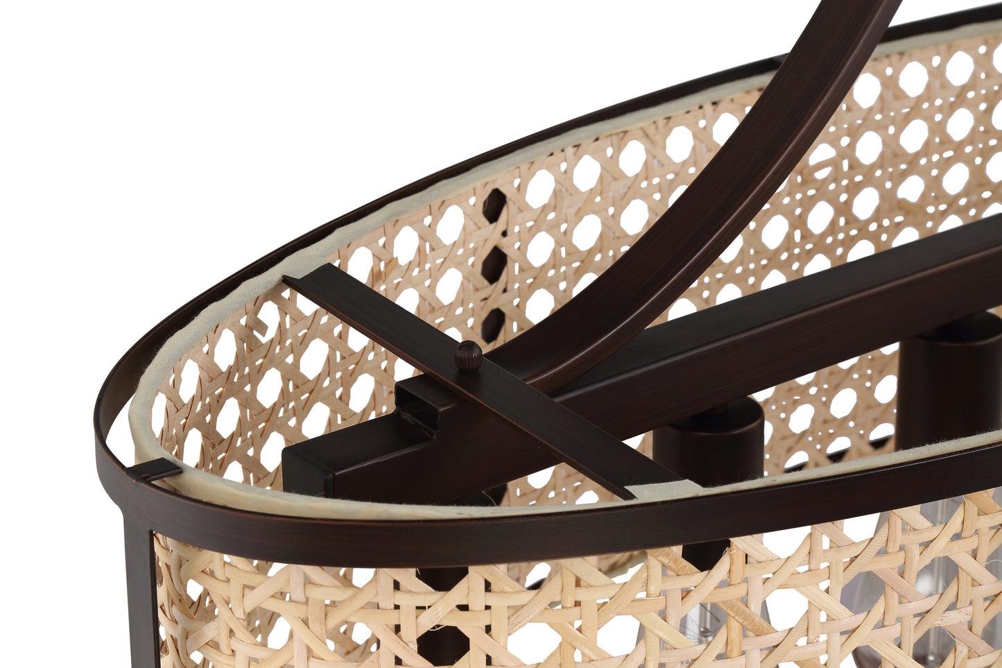54576-ABZ - Malaya 6 Light 12.5" Wide Island Light - Aged Bronze Brushed