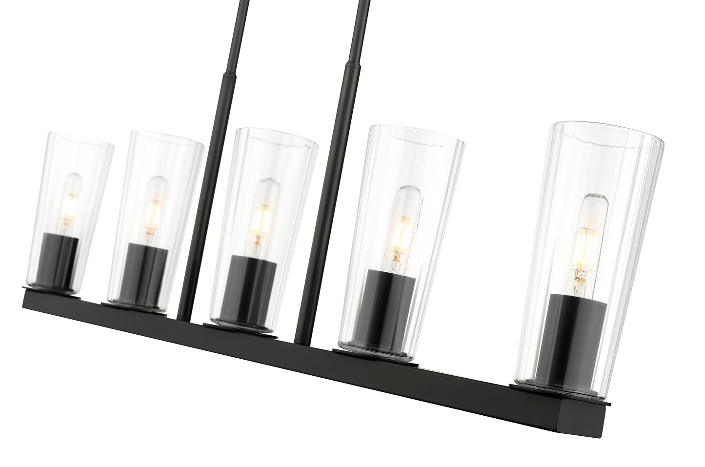 826-5L-MB - Titus 5 Light Linear 44" Chandelier - Matte Black