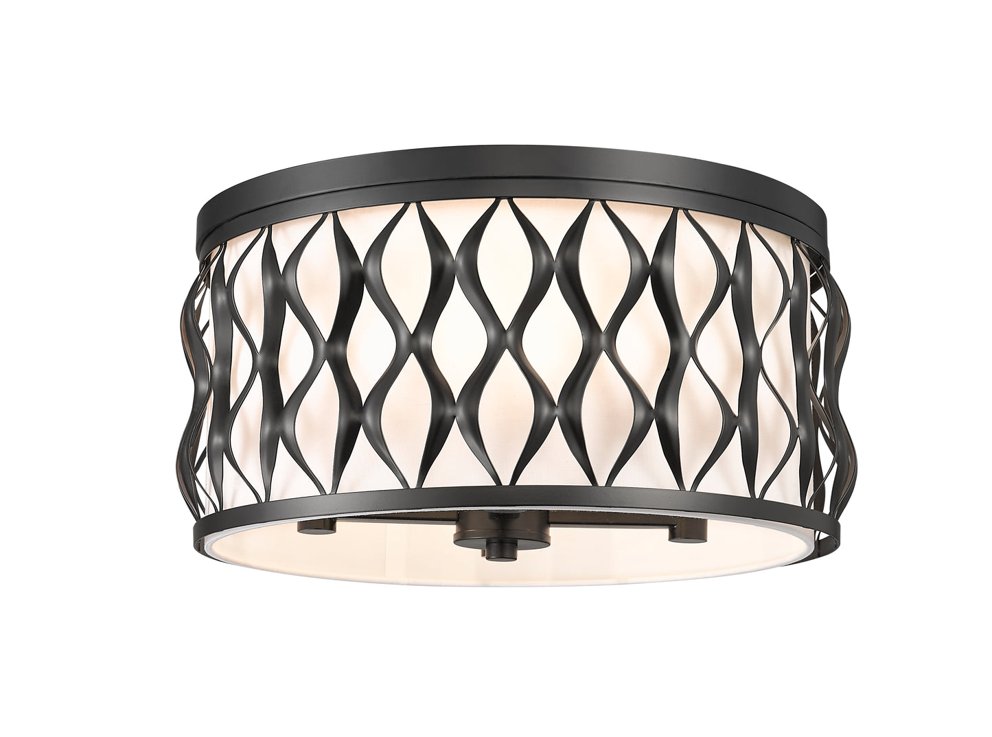 1948F16-MB - Harden 4 Light Flush 16" mount - Matte Black