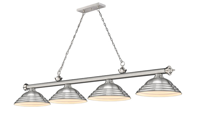 2306-4BN-SBN - Cordon 4 Light 82" Billiard - Brushed Nickel