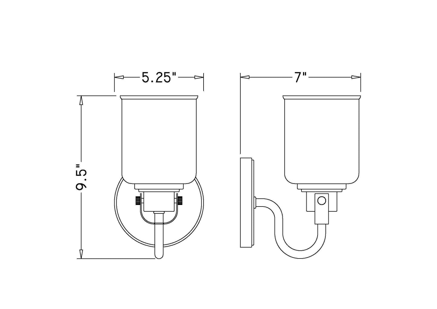 340-1S-BN - Kinsley 1 Light Wall 10" Sconce - Brushed Nickel