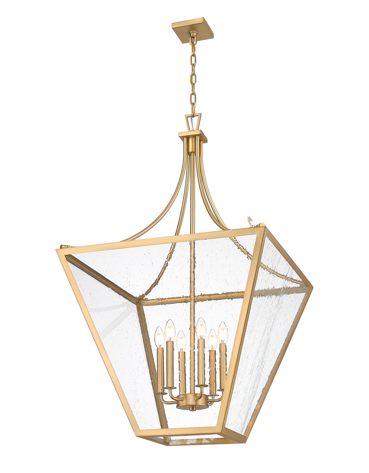 1961-6RB - Montalcino 6 Light 26" Chandelier - Rubbed Brass