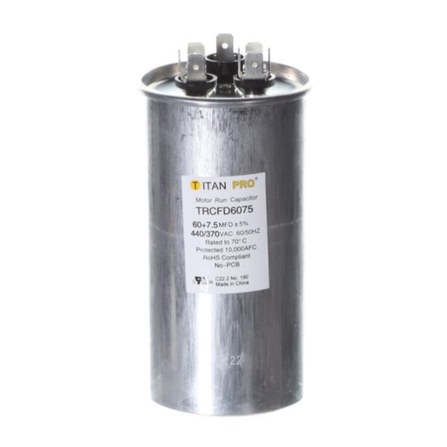 TRCFD6075 - TITAN PRO CAPACITOR 60+7.5 MFD 440/370V ROUND