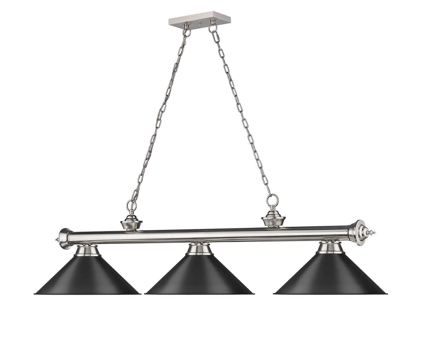 2306-3BN-MB15 - Cordon 3 Light 57" Billiard - Brushed Nickel