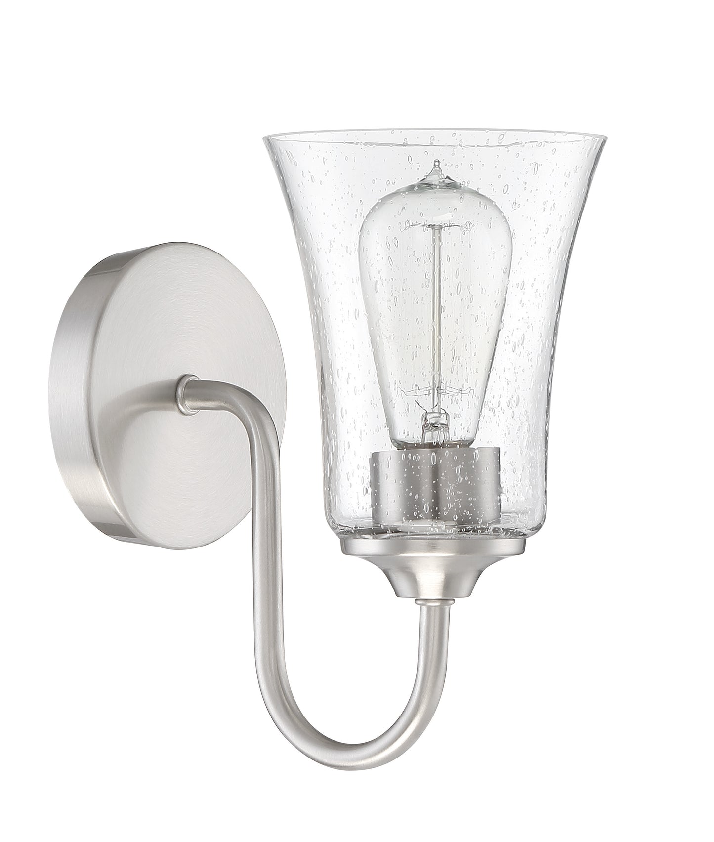 50401-BNK - Gwyneth 1 Light 9.5" High Wall Sconce - Brushed Nickel
