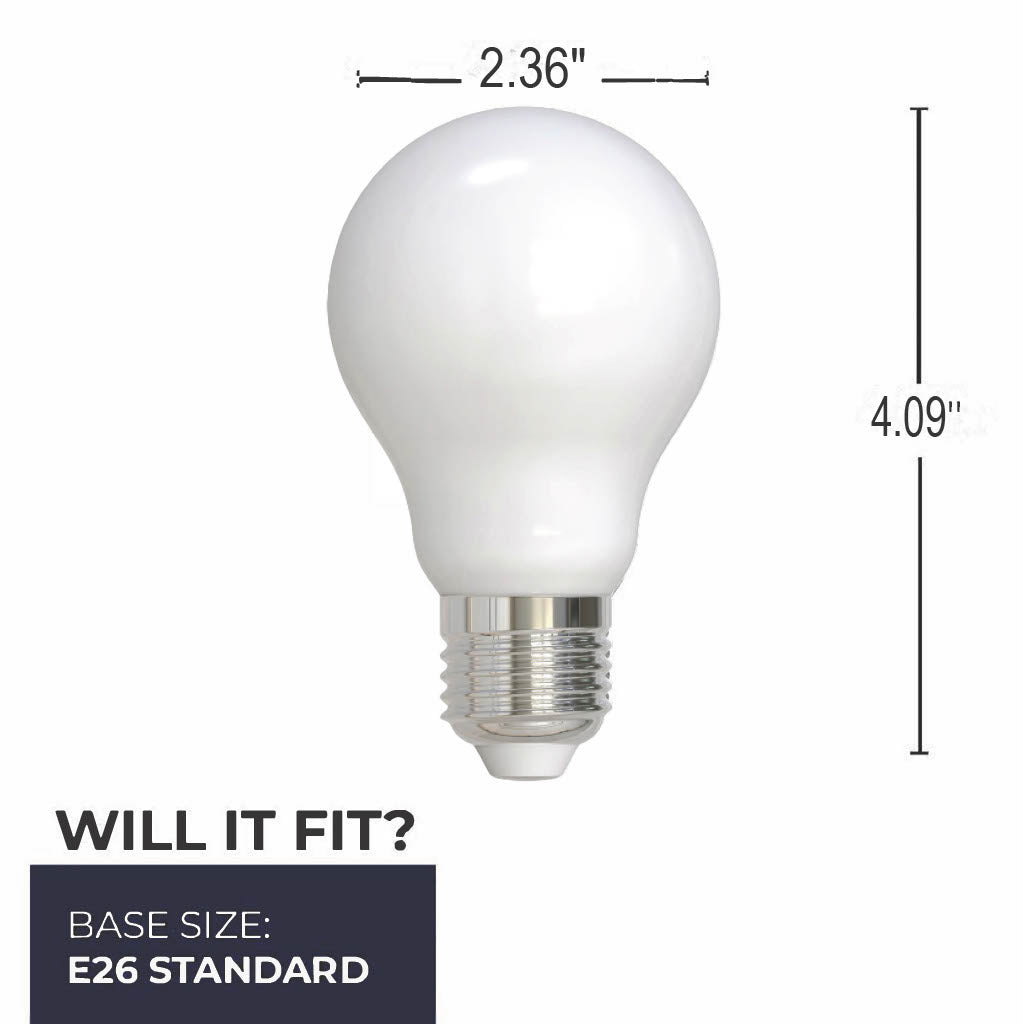 776521 - Milky A19 LED Light Bulb - 4.5/7/11 Watt - 3000K - 2 Pack