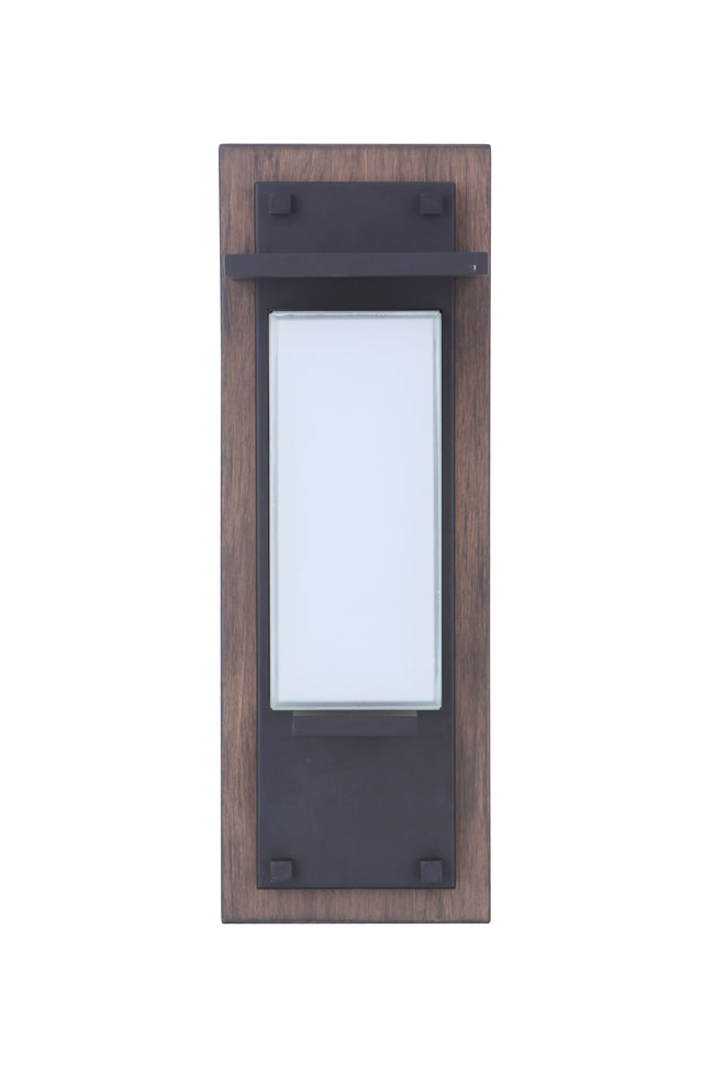 ZA2502-WBMN-LED - Heights 1 Light 15" High Outdoor Wall Lantern - Whiskey Barrel / Midnight