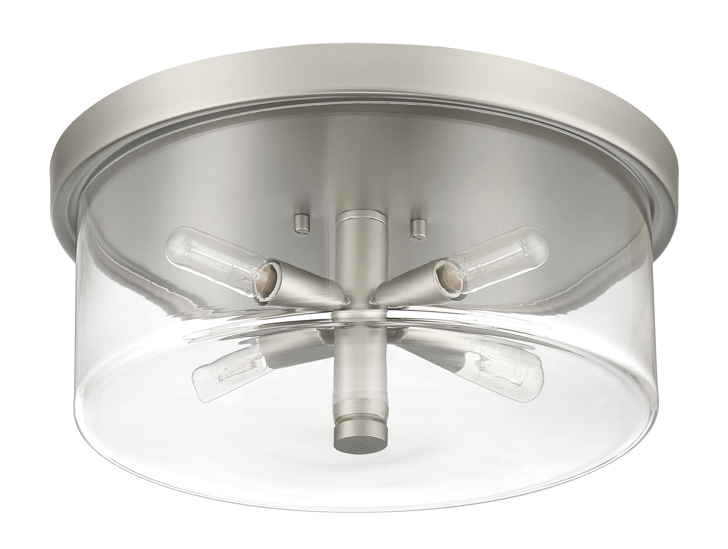 55684-SN - Hailie 4 Light 15" Wide Flush Mount - Satin Nickel