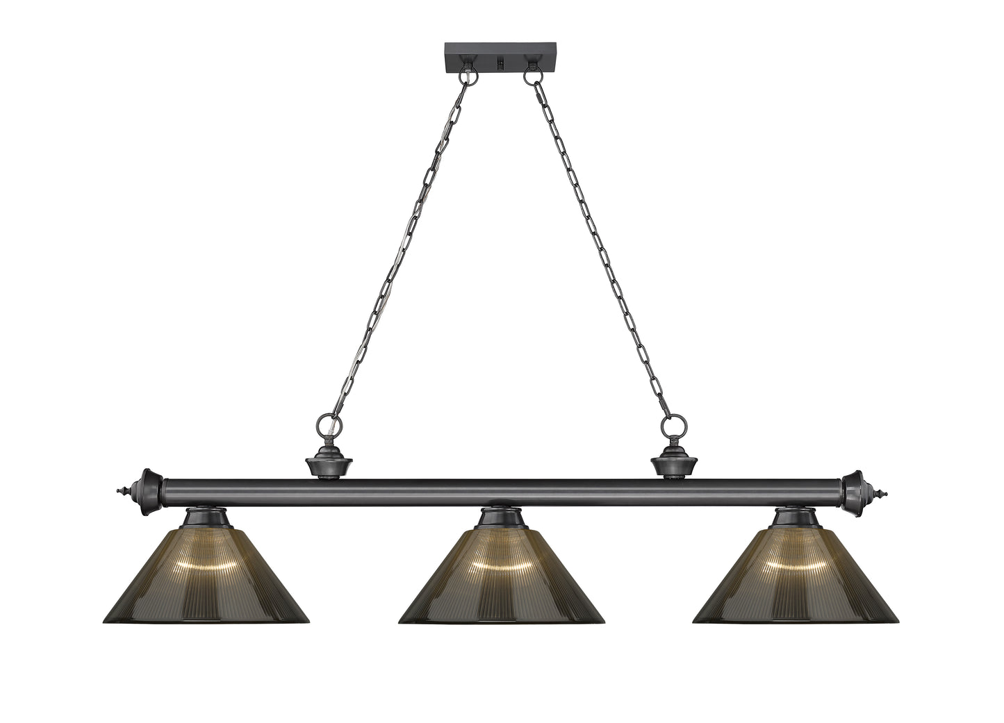 2306-3BP-ARS - Cordon 3 Light 57" Billiard - Bronze Plate