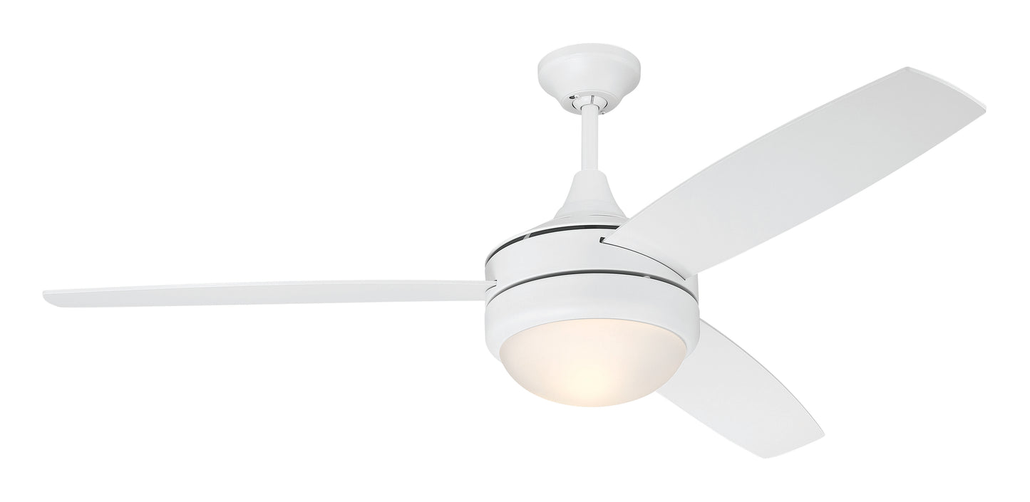 PHZ52W3 - Phaze II 3-Blade 52" 3 Blade Ceiling Fan with Light Kit - White