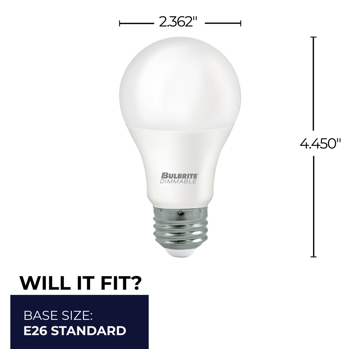 774267 - Dimmable Frost A19 LED Light Bulb - 11 Watt - 3000K - 4 Pack