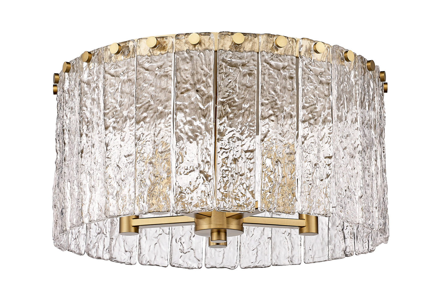 1943F16-MGLD - Glacier 5 Light Flush 17" Mount - Modern Gold
