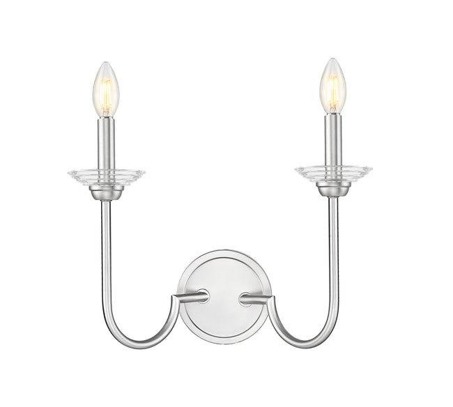 352-2S-BN - Allistair 2 Light Wall 12" Sconce - Brushed Nickel