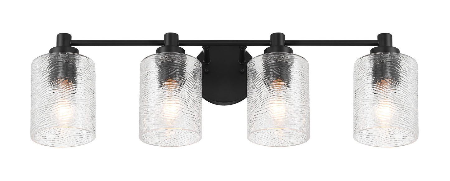 60204-FB - Lyndsey 4 Light 28" Wide Vanity Light - Flat Black
