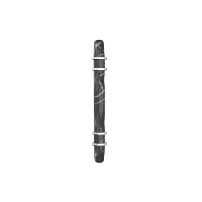 BP36649MBKPN - Carrione Collection - 5-1/16" Pull - Marble Black with Polished Nickel