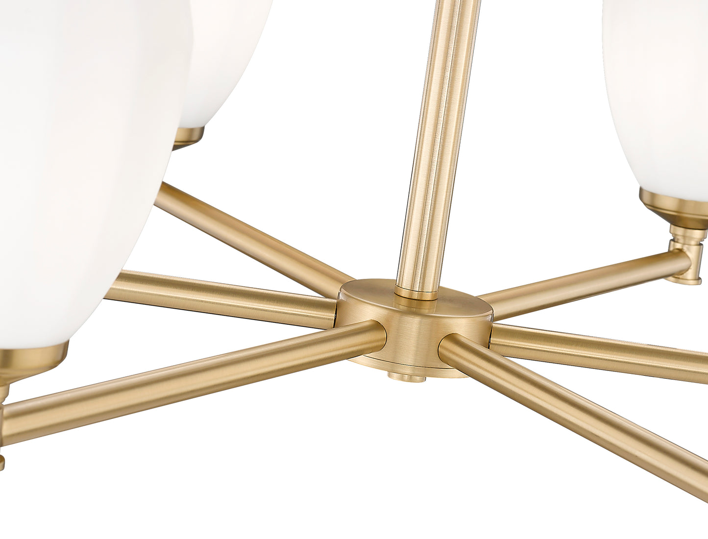 7004-6MGLD - Oren 6 Light 32" Chandelier - Modern Gold