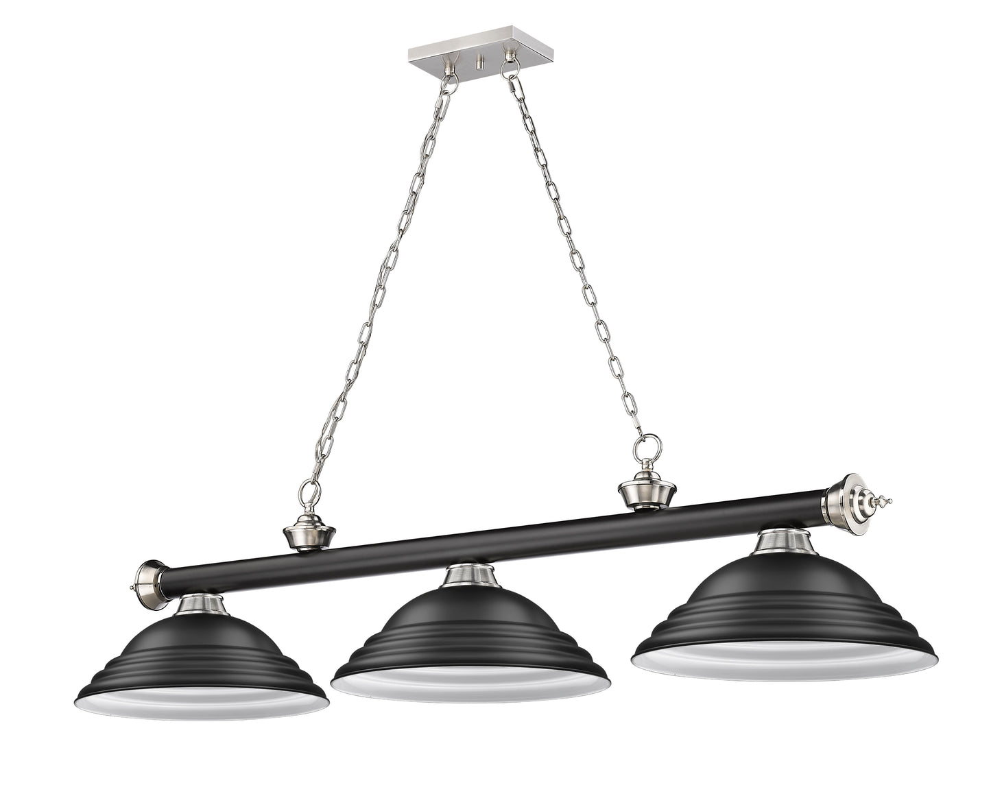 2306-3MB-BN-SMB - Cordon 3 Light 58" Billiard - Matte Black / Brushed Nickel