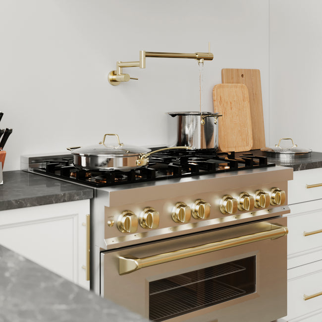 GEM-FPF-PG - Gemini Pot Filler in Polished Gold