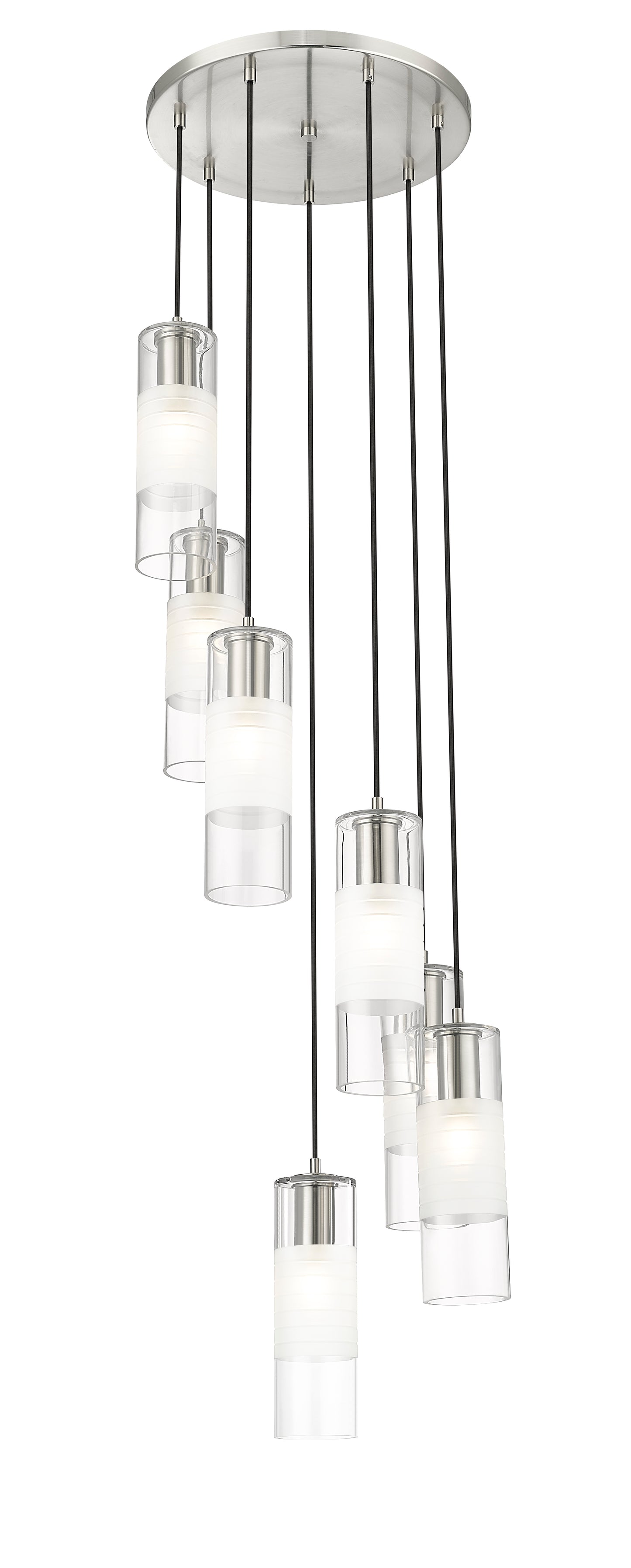 824P-7R-BN - Alton 7 Light 18" Chandelier - Brushed Nickel