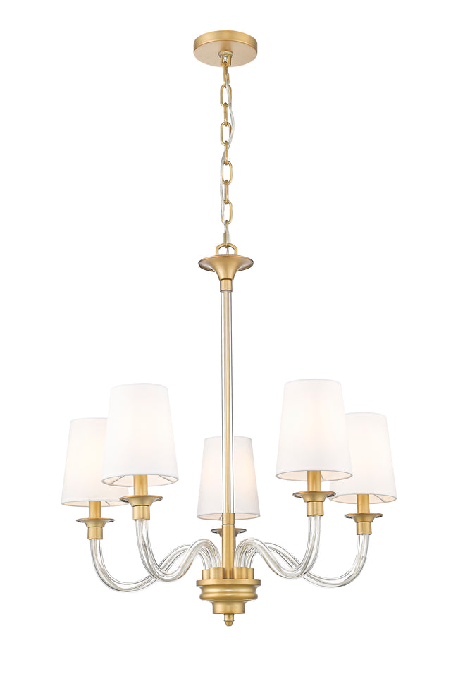 1950-5RB - Katerina 5 Light 24" Chandelier - Rubbed Brass