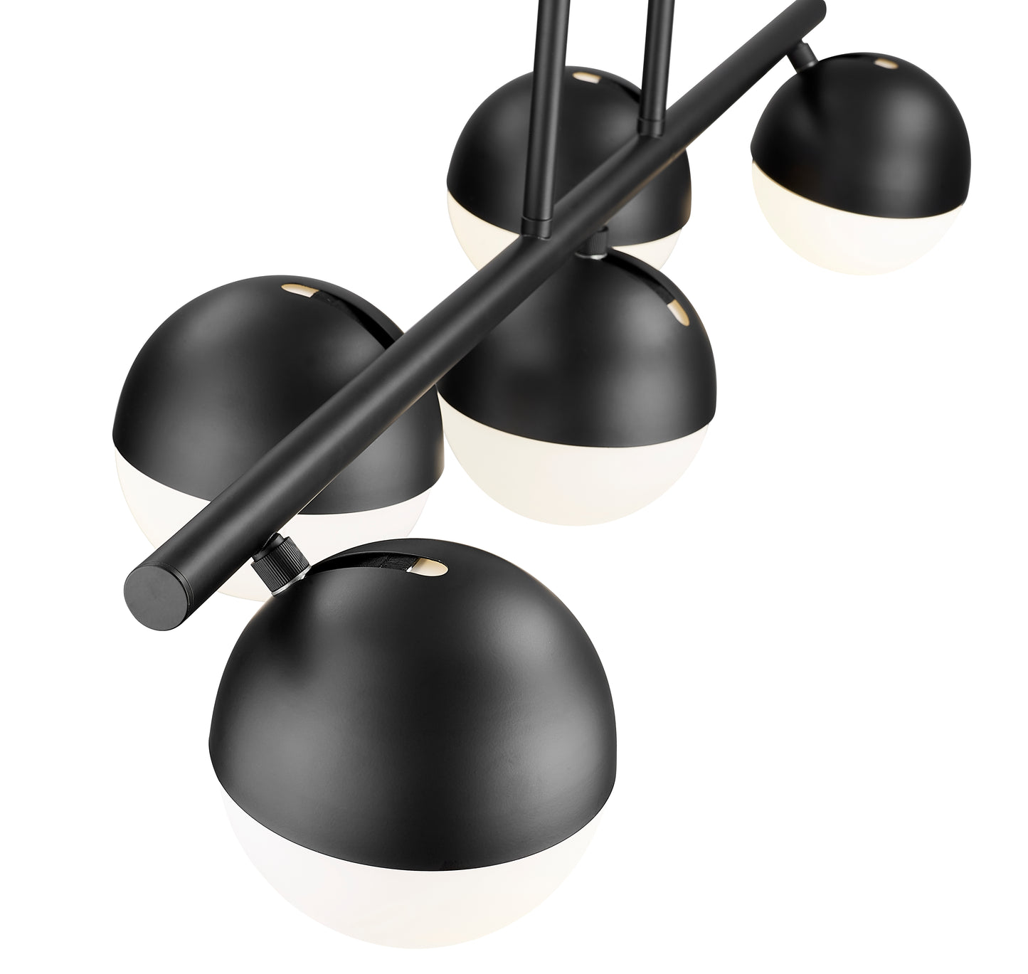 7517-5L-MB - Realm Sphere 5 Light Linear 42" Chandelier - Matte Black