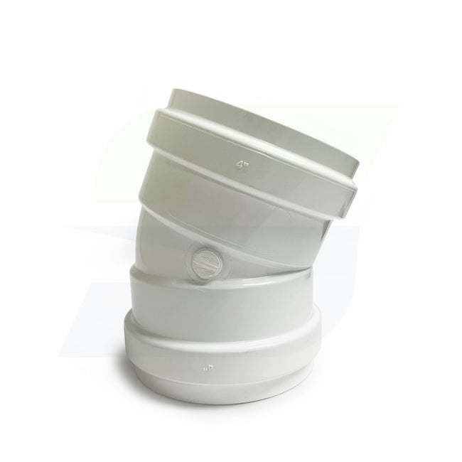 G1704 - 4" 22-1/2 Degree Elbow - Gasketed SDR 35 PVC Sewer Fitting