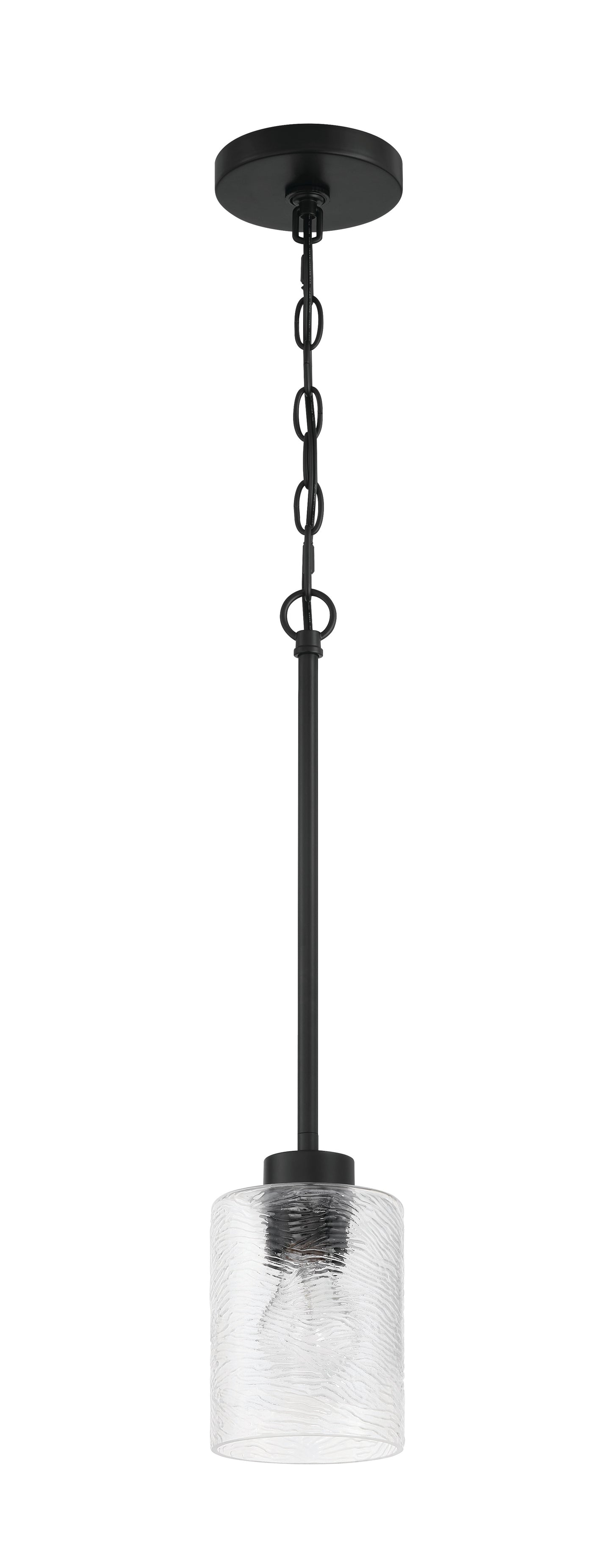 60291-FB - Lyndsey 1 Light 5" Wide Mini Pendant - Flat Black