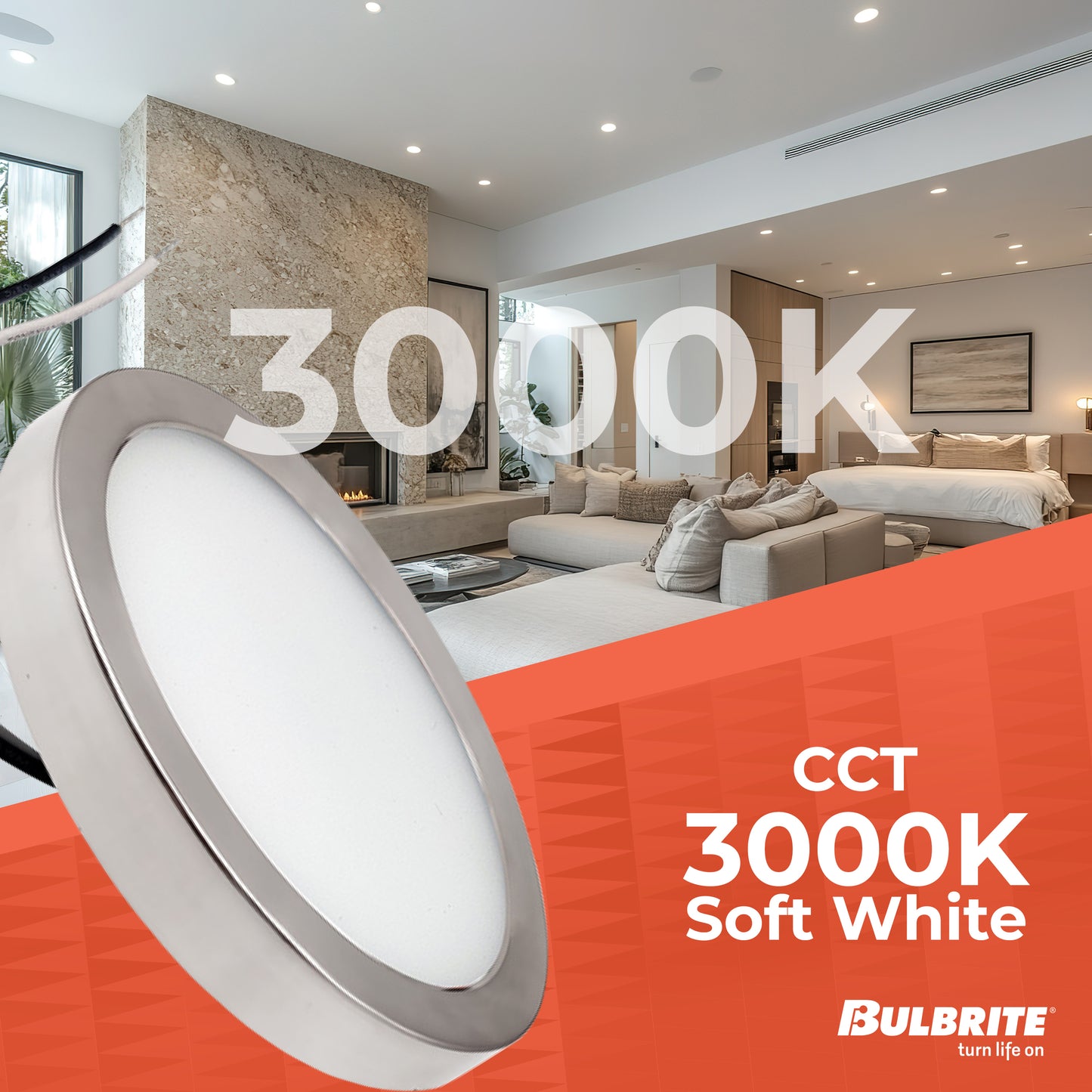 773602 - 5" Flush Mount LED Ceiling Light - 10.3 Watt - 3000K - Nickel