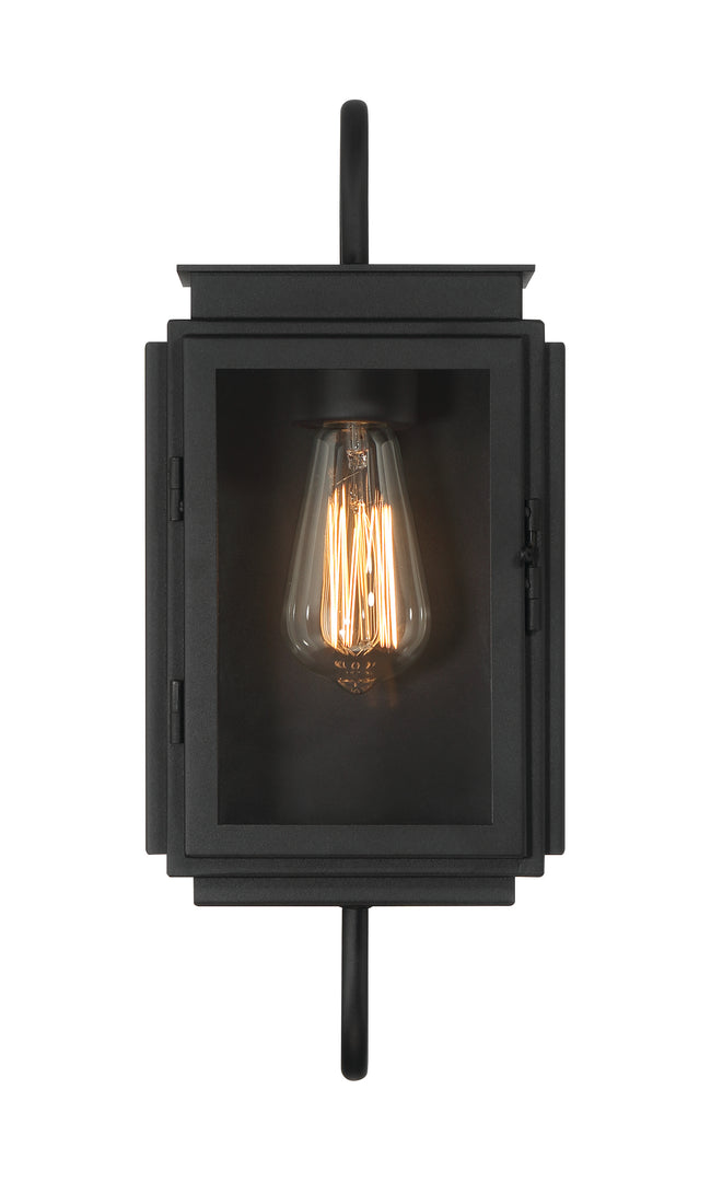 ZA7704-TB - Irving 1 Light 17" High Outdoor Wall Lantern - Textured Black