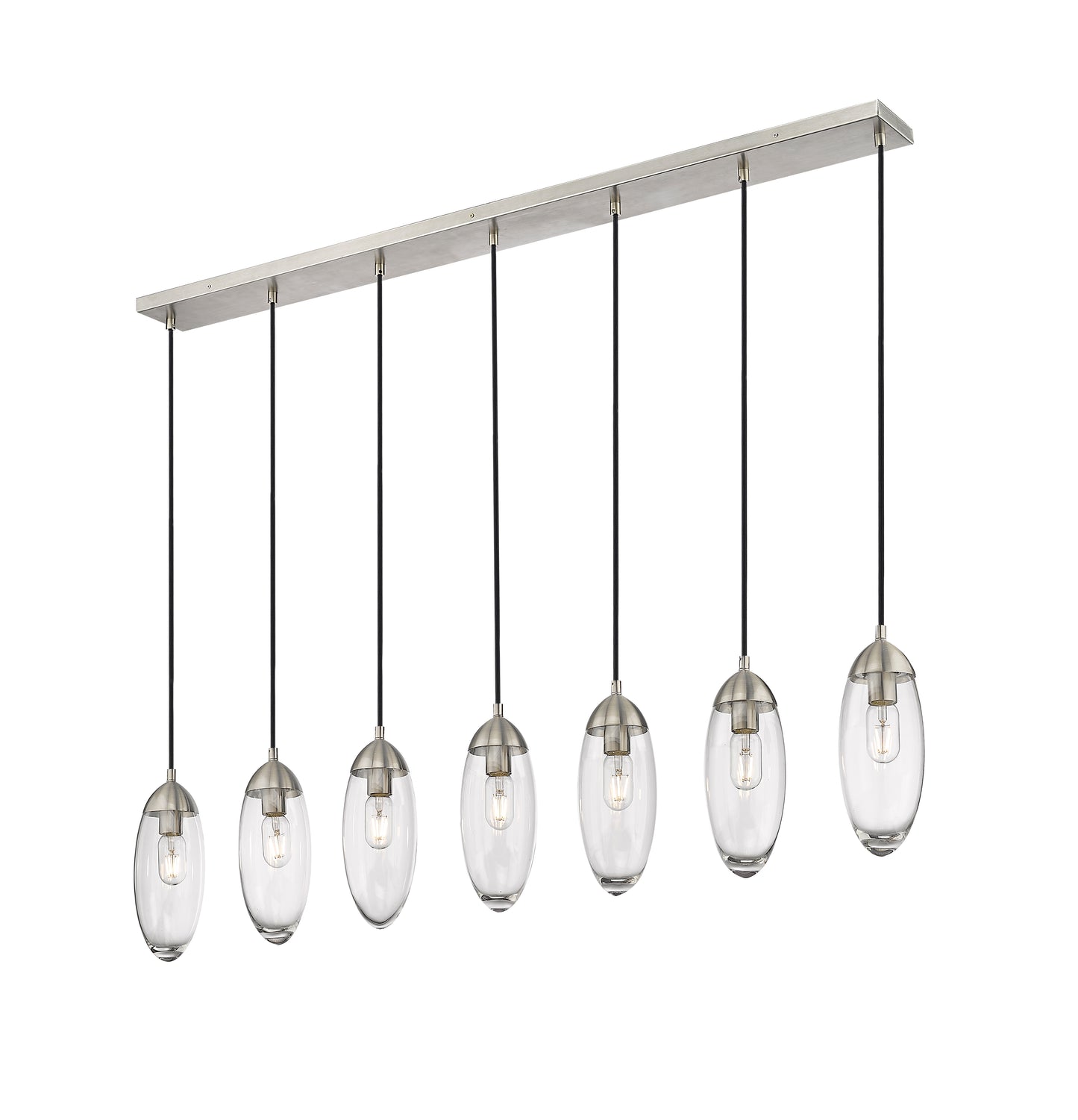 651P-7L-BN - Arden 7 Light Linear 54" Chandelier - Brushed Nickel