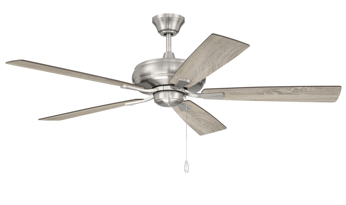 ECF52BNK5-DWWLN - Eos 52" 5 Blade Ceiling Fan with Light Kit - Brushed Nickel