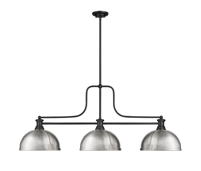 725-3MB-D12BN - Melange 3 Light 52" Billiard - Matte Black