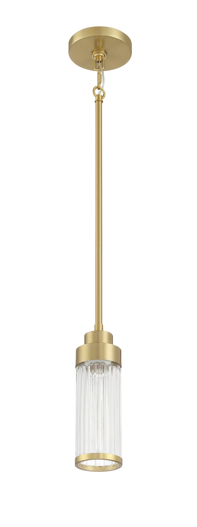 60191-SB - Whittley 1 Light 5" Wide Mini Pendant - Satin Brass