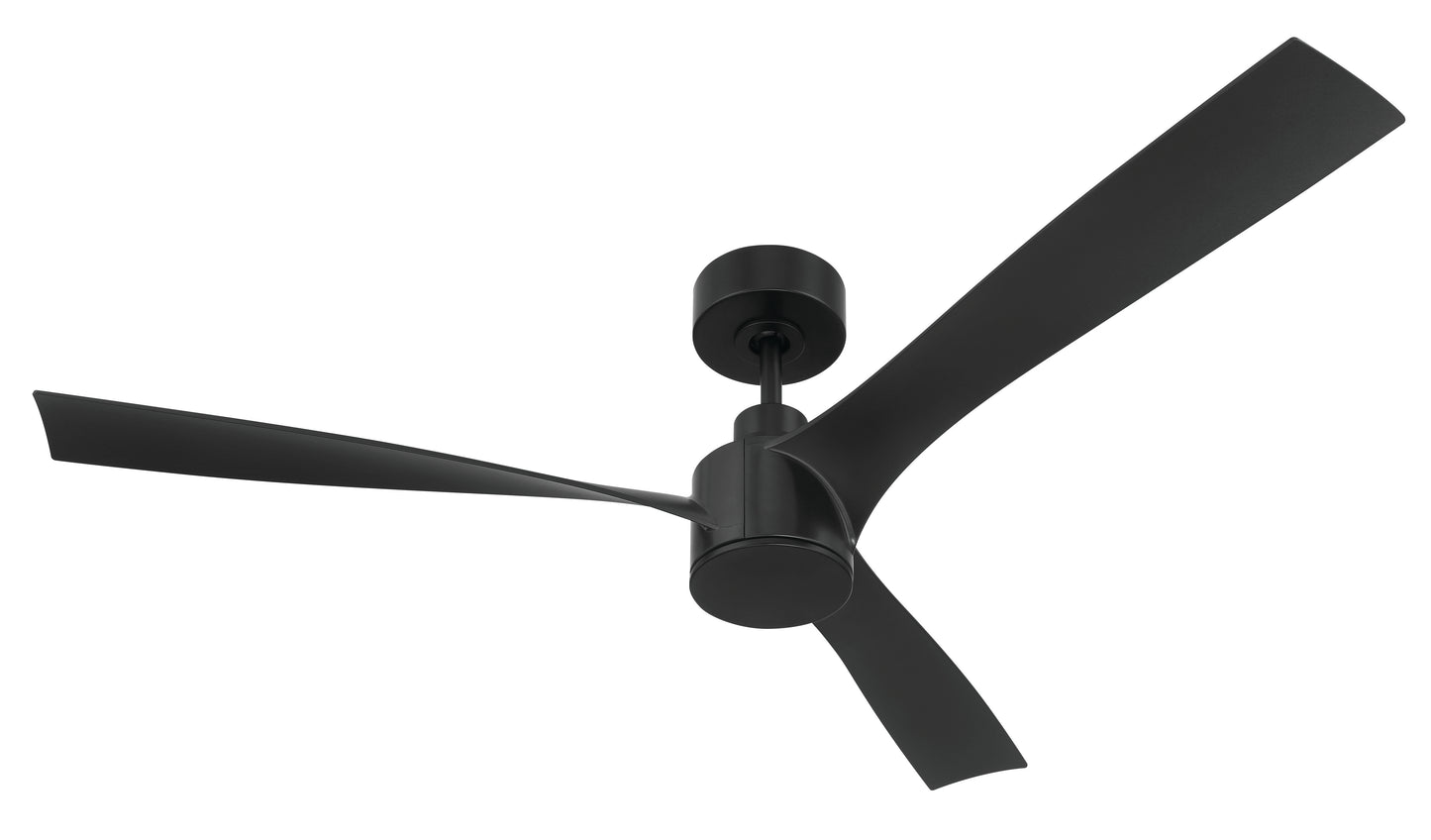 PHB52FB3 - Phoebe 52" 3-Blade Indoor/Outdoor Damp Ceiling Fan 52" 3 Blade Indoor Outdoor Ceiling Fan with Light Kit - Flat Black